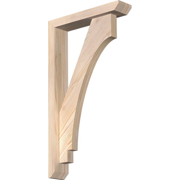 Ekena Millwork Imperial Slat Smooth Bracket w/ Offset Brace, Douglas Fir, 3 1/2"W x 16"D x 28"H BKT0402X16X28IMP06SDF - main